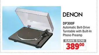 2001 Audio Video DP300F Automatic Belt-Drive Turntable with Built-In Phono Preamp offer