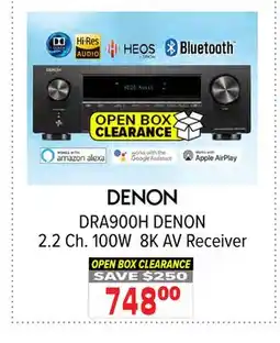 2001 Audio Video DRA900H DENON 2.2 Ch. 100W 8K AV Receiver offer