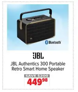 2001 Audio Video JBL Authentics 300 Portable Retro Smart Home Speaker offer