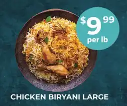 Food World Supermarket CHICKEN BIRYANI LARGE offer