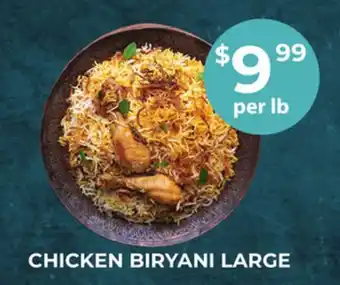 Food World Supermarket CHICKEN BIRYANI LARGE offer