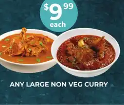 Food World Supermarket ANY LARGE NON VEG CURRY offer
