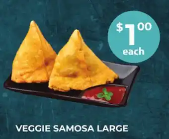 Food World Supermarket VEGGIE SAMOSA LARGE offer