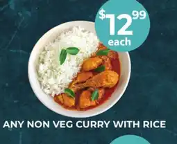 Food World Supermarket ANY NON VEG CURRY WITH RICE offer