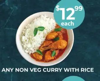 Food World Supermarket ANY NON VEG CURRY WITH RICE offer