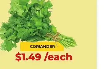 Food World Supermarket CORIANDER offer