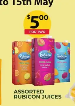 Food World Supermarket ASSORTED RUBICON JUICES offer