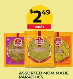 Food World Supermarket ASSORTED MOM MADE PARATHA'S offer