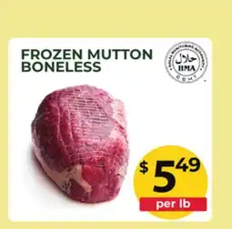 Food World Supermarket FROZEN MUTTON BONELESS offer
