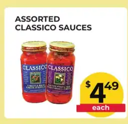 Food World Supermarket ASSORTED CLASSICO SAUCES offer