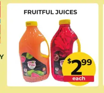 Food World Supermarket FRUITFUL JUICES offer
