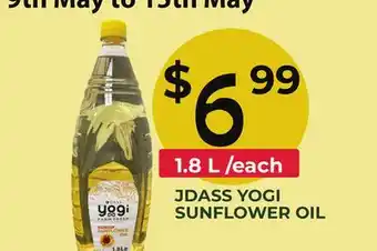 Food World Supermarket JDASS YOGI SUNFLOWER OIL offer