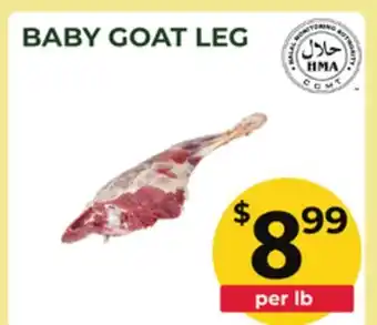 Food World Supermarket BABY GOAT LEG offer