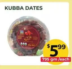 Food World Supermarket KUBBA DATES offer