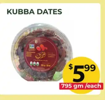 Food World Supermarket KUBBA DATES offer