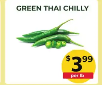 Food World Supermarket GREEN THAI CHILLY offer