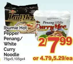 T&T Supermarket IBUMIE HOT PEPPER PENANG, 75GX5, 105GX4 offer
