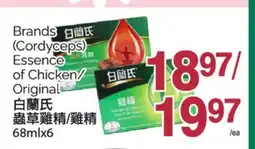 T&T Supermarket BRANDS (CORDYCEPS) ESSENCE OF CHICKEN/ ORIGINAL, 68mlx6 offer