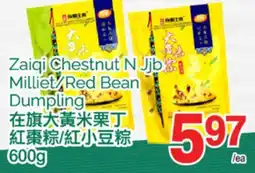 T&T Supermarket ZAIQI CHESTNUT N JJB MILLET/RED BEAN DUMPLING, 600G offer