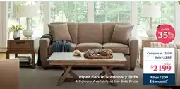 La Z Boy Piper Fabric Stationary Sofa offer