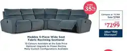 La Z Boy Maddox 5-Piece Wide Seat Fabric Reclining Sectional offer