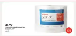 Staples Staples Standard Bubble Wrap, 3/16, 12 x 175' offer