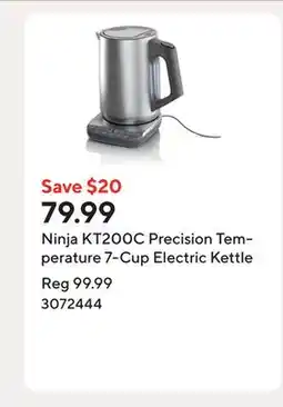 Staples Ninja KT200C Precision Temperature 7-Cup Electric Kettle offer