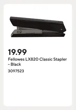 Staples Fellowes LX820 Classic Stapler - Black offer
