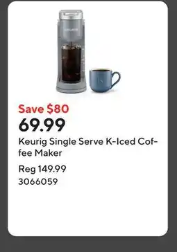 Staples Keurig Single Serve K-Iced Coffee Maker offer