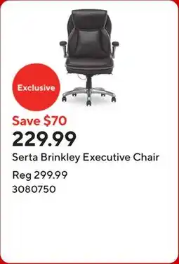 Staples Serta Brinkley Executive Chair offer