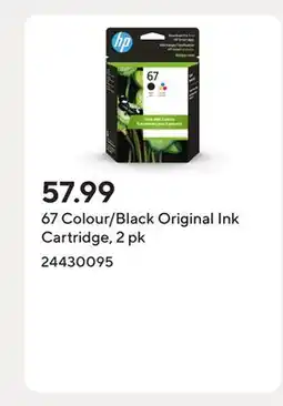 Staples 67 Colour/Black Original Ink Cartridge, 2 pk offer