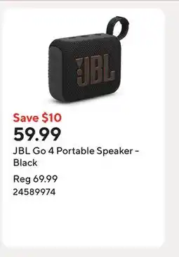 Staples JBL Go 4 Portable Speaker - Black offer