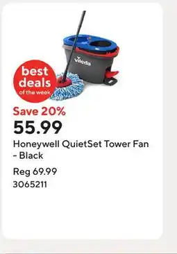 Staples Honeywell QuietSet Tower Fan - Black offer