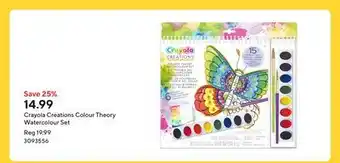 Staples Crayola Creations Colour Theory Watercolour Set offer
