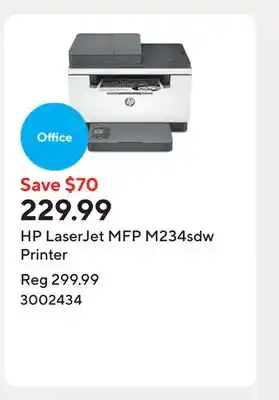 Staples HP LaserJet MFP M234sdw Printer offer