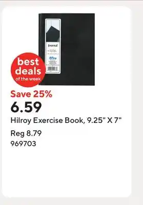 Staples Hilroy Exercise Book, 9.25 X 7 offer
