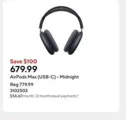Staples AirPods Max (USB-C) - Midnight offer