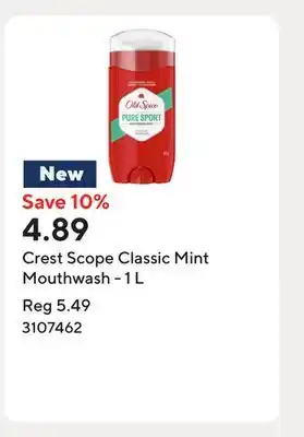 Staples Crest Scope Classic Mint Mouthwash - 1 L offer