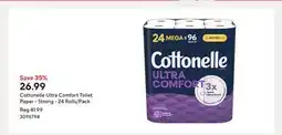 Staples Cottonelle Ultra Comfort Toilet Paper - Strong - 24 Rolls/Pack offer