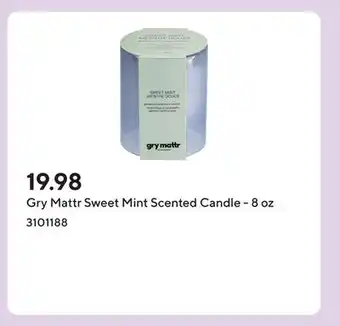 Staples Gry Mattr Sweet Mint Scented Candle - 8 oz offer