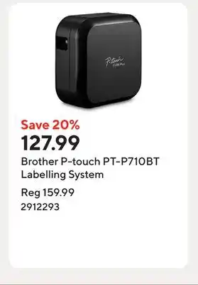 Staples Brother P-touch PT-P710BT Labelling System offer