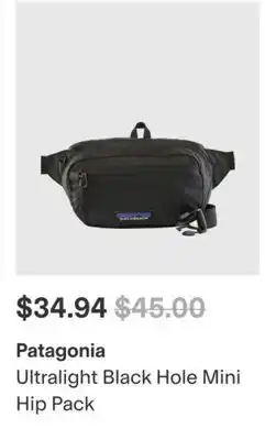 MEC Patagonia Ultralight Black Hole Mini Hip Pack offer