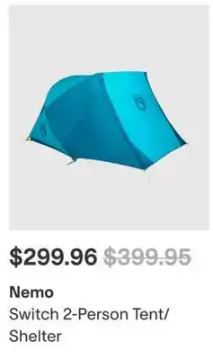 MEC Nemo Switch 2-Person Tent/ Shelter offer