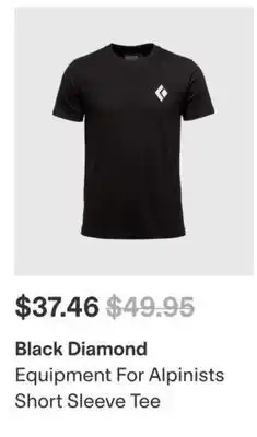 MEC Black Diamond Equipment For Alpinists short Sleeve Tee offer