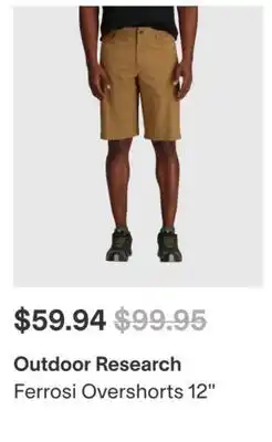 MEC Outdoor Research Ferrosi Overshorts 12 offer