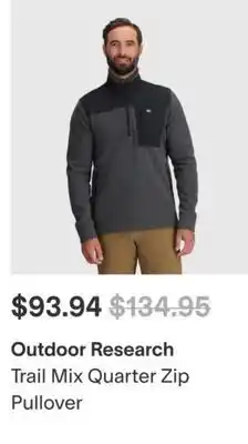 MEC Outdoor Research Trail Mix Quarter Zip Pullover offer