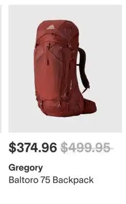 MEC Gregory Baltoro 75 Backpack offer