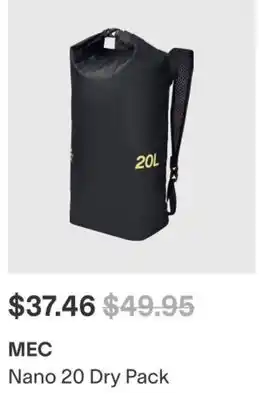 MEC MEC Nano 20 Dry Pack offer