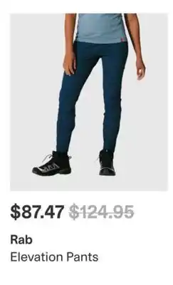 MEC Rab Elevation Pants offer