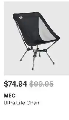 MEC MEC Ultra Lite Chair offer